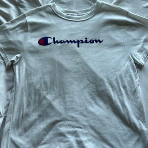 champion t shirt, large, white